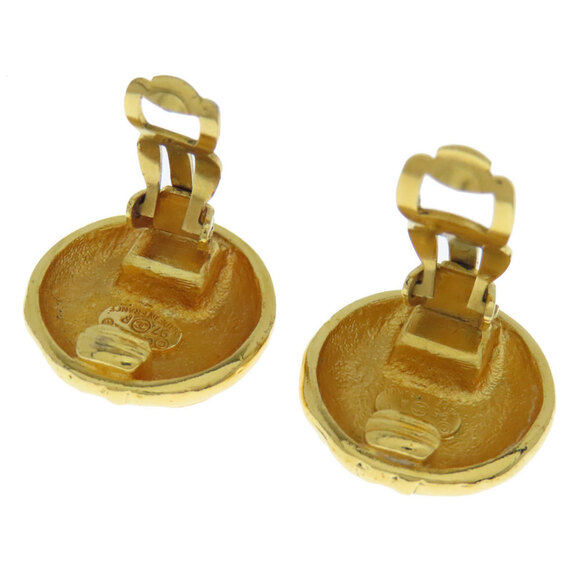 CHANEL Gold Logo Earrings - Picture 3 of 8